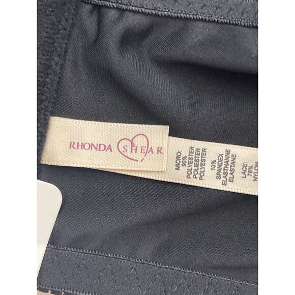 Rhonda Shear Black & White Lace Pin-Up Bralette Size XL NWT - Picture 10 of 10
